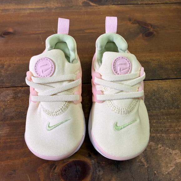 Nike Little Presto Td Toddler Size 7C Style 844767-102 Coconut Milk Ivory Pink - Picture 3 of 9